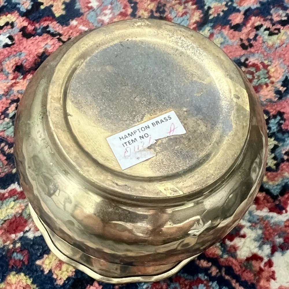 Vintage Gold Hammered Accent Vase - Picture 3 of 4